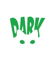 Dark Kedi Sticker 17x17 Cm Yeşil