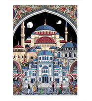 Cami Miyatürü Desenli Mdf Tablo