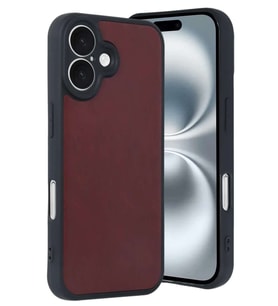 iPhone 16 Kılıf Aras Deri Kapak - Bordo