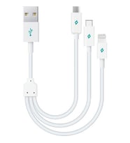 Ttec MiniCable Trio 30cm Şarj Kablosu Type-C, Lightning, Micro USB  2DK13 (Beyaz)