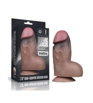Censan 7.0 İnç Dual Layered Platinum Silicone Cock