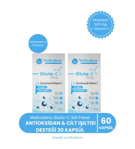 Gluta-C İkili Paket Antioksidan & Cilt Işıltısı Desteği 30 Kapsül
