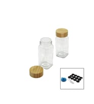12 PCS TAKIM KARE CAM BAHARATLIK - TUZLUK BAMBU KAPAKLI (5343)