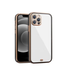 iPhone 14    Pro    Arka kapak Kılıf  Siyah      kenarlı  rose