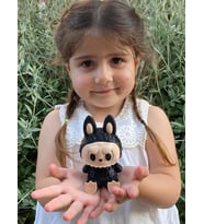 Labubu Figür, Labubu Figürü, Sevimli Hayelet Labubu 10 Cm 1 Adet (Siyah)