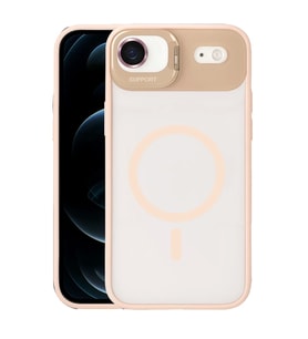 Joko Apple iPhone 17 Air Remim Lensli Magsafe Standlı Kapak - Pembe