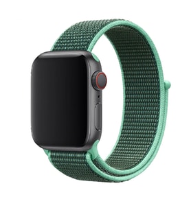 Apple Watch 40mm Uyumlu Kordon Hasır Örgü Cırt Cırtlı Terletmeyen Zore KRD-03 Kumaş Kayış