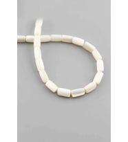 Sedef Doğal Taş Parlak Kırık Beyaz Silindir Kesim 6x10mm Dizi [AA]