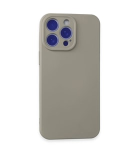 Apple İphone 15 Pro Max Kılıf Nano İçi Kadife Silikon - Titan Gri