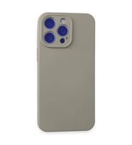 Apple İphone 15 Pro Max Kılıf Nano İçi Kadife Silikon - Titan Gri