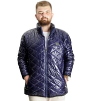 Mode XL Büyük Beden Erkek Mont Kapitone 23604 İndigo