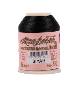 Altınbaşak Oya ve Dantel İpi 20 gr - No: SİYAH