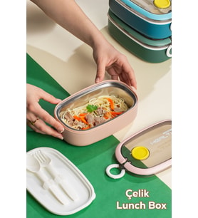 Porsima 3114 Stainless Steel Vakumlu Lunch Box Sefer Tası Pembe
