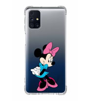 Samsung Galaxy M31s  Köşe Korumalı Antişok Kapak Minnie Mouse Tasarımlı Şeffaf  Kılıf