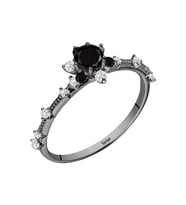 Siyah Pırlanta Black Dahlia Yüzük 0702R0069