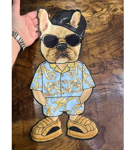 38X19 CM 3 BOYUTLU BULDOG ENTEL KÖPEK ARMA TİŞÖRT KOT ARMA DİKİŞ APLİKE