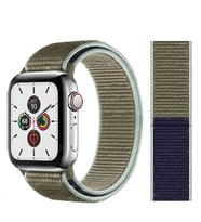 Apple Watch 40mm Uyumlu Kordon Hasır Örgü Cırt Cırtlı Terletmeyen Zore KRD-03 Kumaş Kayış