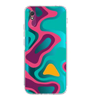 Xiaomi Redmi 9A  Kamera Korumalı Kapak Renkli Desen Tasarımlı Şeffaf  Kılıf
