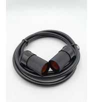 Araç Çakmaklık Uzatma Kablosu Dişi+Dişi 12-24 Volt 16 Amper 2 X1 mm TTR Bakır 5 Mt-Siyah