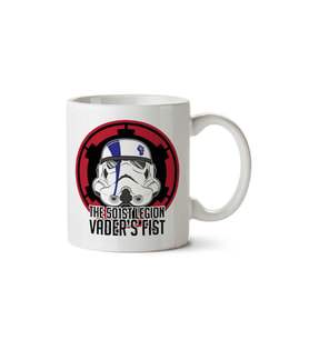 501st Vaders Fist No Black Star Wars iki Tarafı Baskılı Kupa Bardak