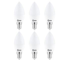 ZMR 120/B.65 6’lı 7W Buji LED Ampul 6500K Beyaz Işık E14 Duy Enerji Tasarruflu ve Uzun Ömürlü Aydınlatma