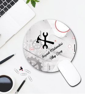 Kişiye Özel İnşaat Mühendisi Tasarımlı Mouse Pad 024