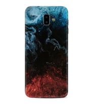 Samsung J6 Plus J7 Prime J7 Pro M20 Kılıf Desenli Silikon Red Blue Black Abstact 1386