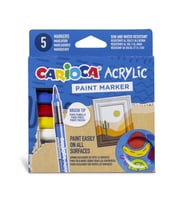 CARIOCA AKRİLİK PAİNT MARKER SU BAZLI FIRÇA UÇLU 5'Lİ