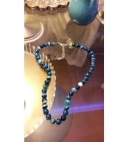 STONEAGE JEWELLERY Mavi Akik Kendine Güven Bayan Kolye