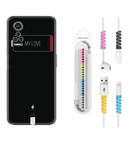 General Mobile GM 21 Pro GM 22 Pro Plus Kılıf Kablo Koruma Spiral Silikon My Love 1402