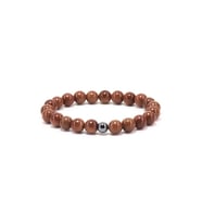 8 MM KAHVE YILDIZ DOĞALTAŞ BİLEKLİK