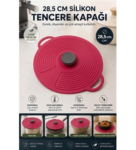 28,5 Cm Silikon Tencere Kapağı Universal Sızdırmaz Tava Tencere Kapak Örtüsü
