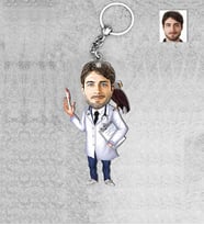 Kişiye Özel Cerrah Doktor Erkek Ahşap Anahtarlık-2