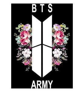 Bts Güzel Çiçek Tablo Ahşap Poster Dekoratif Kod2164