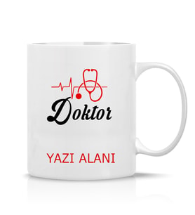 Kişiye Özel Doktor İçin Hediye Tasarım Kupa Çay Kahve Hediye Bardak-002