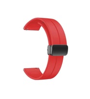 Samsung Gear S2 20mm Uyumlu Kordon Silikon Metal Mıknatıslı Toka Zore KRD-84 Kayış