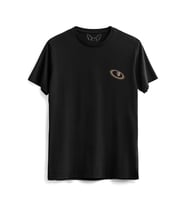Satürn Resimli Dijital Baskılı  Siyah Tshirt
