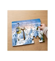 Karlı Dağlar - Teleferik Tasarımlı 24 Parça Ahşap Çocuk Puzzle MPK1229