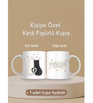 Kişiye Özel Kedi Figürlü Kupa
