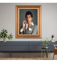 Altın Paspartulu Çerçeveli Tablo CV442 (Gold)
