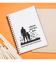 Babalar Günü ( Gölgende Uyut Beni Baba ) Tasarımlı Defter