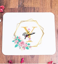 Kişiye Özel Geometrik Yaldız Tasarımlı İsimli Mouse Pad
