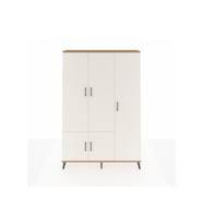 Arges Gardrop 7 Raflı 5 Kapaklı Tek Askılı 132x30x195 Çam-Aytaşı