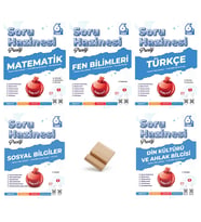 Nartest 6. Sınıf Soru Haznesi Matematik Fen Türkçe Sosyal Din Soru Bankası 5li Set + Telefon Standı