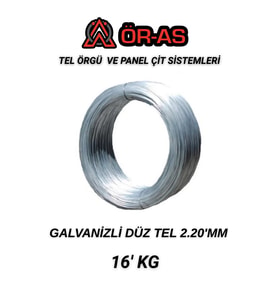 Galvanizli Tel - 16 Kg - 2.20 mm Bağlama Teli Paslanma Yapmaz (Gri)