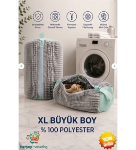 Makinede Pratik Deforma Önleyeci Eskimeye Dayanıklı Boya Vermez Ayakkabı Yıkama Çantası Torba File Xl Büyük Boy Gri