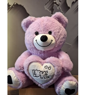 LOVE YAZILI KALPLİ AYICIK 35 CM