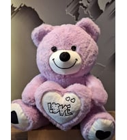 LOVE YAZILI KALPLİ AYICIK 35 CM