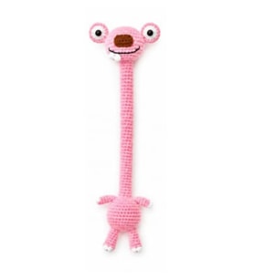 Açık Pembe Sid Charm Direksiyon ve Çanta Süsü Amigurumi Organik Oyuncak