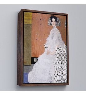Çerçeveli Gustav Klimt Fritza Riedler'in Portresi Tablo (Siyah)